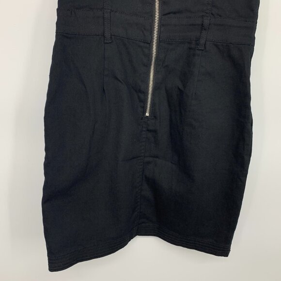 Forever 21 Dress Black Denim Mini Sheath Sleeveless Back Zip - Picture 8 of 8